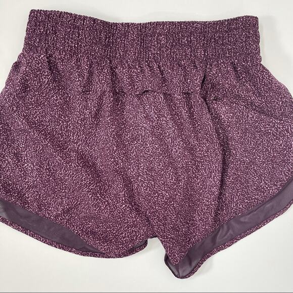 ATHLETA Printed Mesh Racer Run Short 4” Extra Extra Small Purple XXS Gym Fitness - Picture 10 of 12